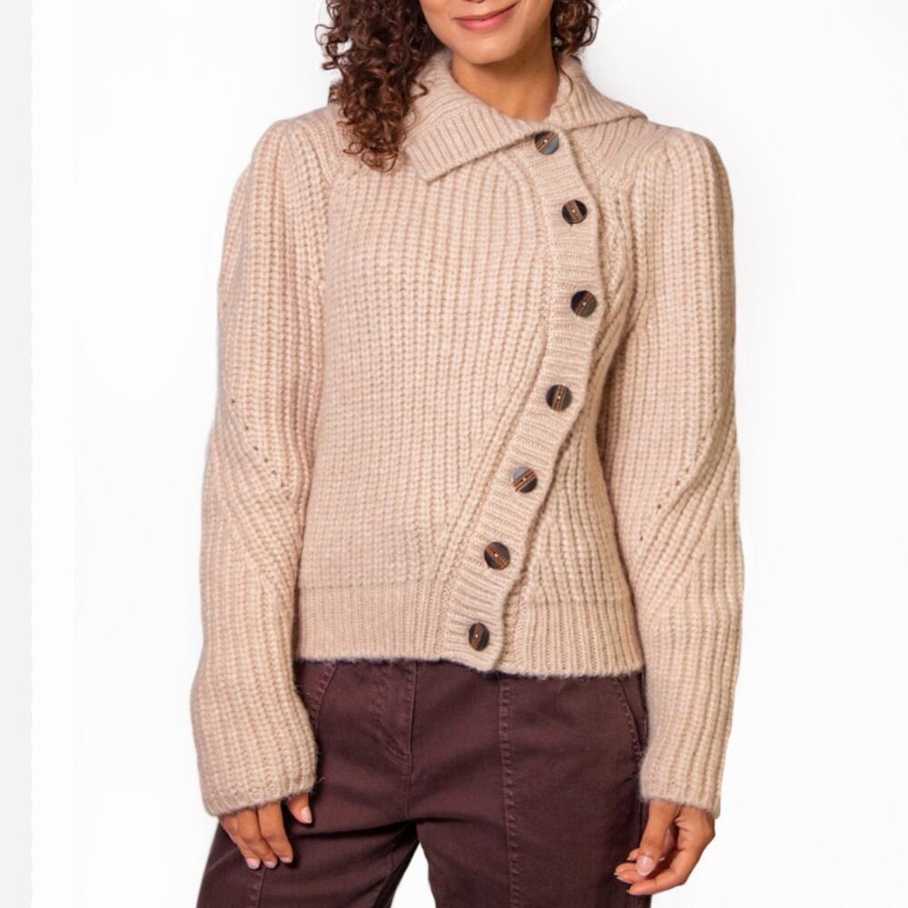 Ulla Johnson Matilde Turtleneck Sweater Creme‎ Alpaca Blend Size Medium Sold Out - Picture 3 of 13